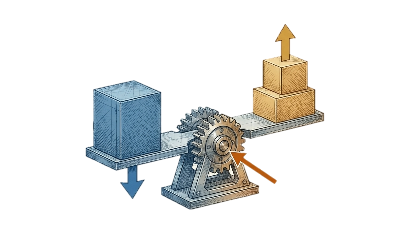 Scenario illustration showing displacement, productivity, and reinstatement effects